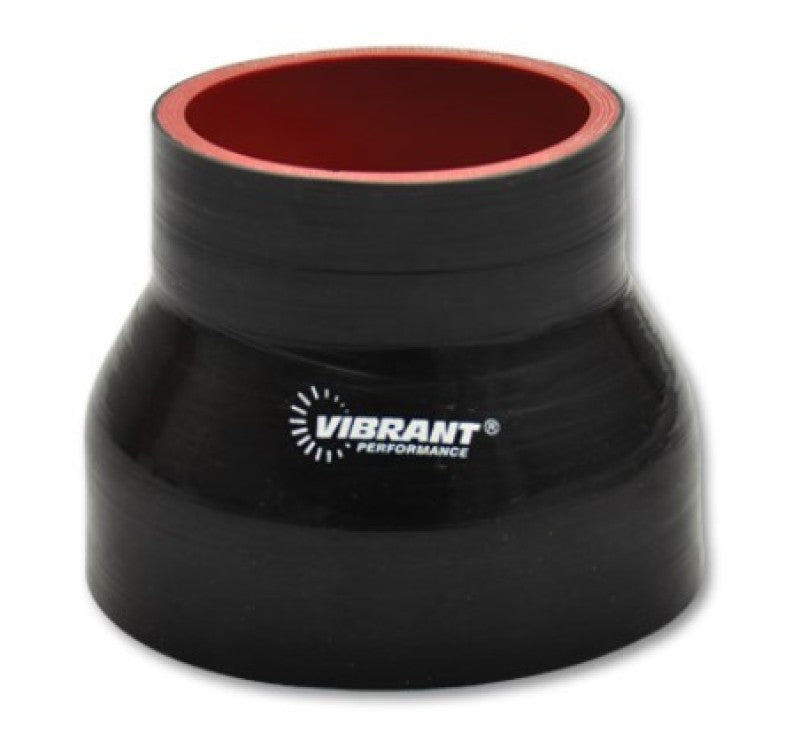 VIB 4 Ply Hoses - Vibrant 4 Ply Reducer Couper 3.5in ID x 3.75in ID x 3.0in Long - Black