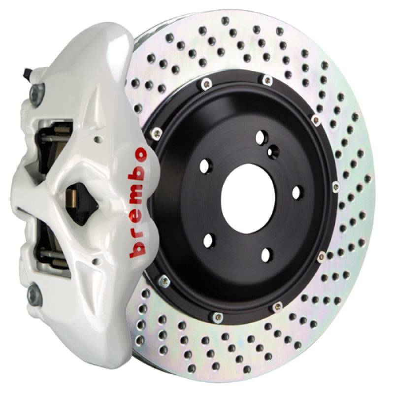 BRB Big Brake Kits - Brembo 14+ Ghibli S/Ghibli S-Q4 Rear GT BBK 4 Piston Cast 380x28 2pc Rotor Drilled- White