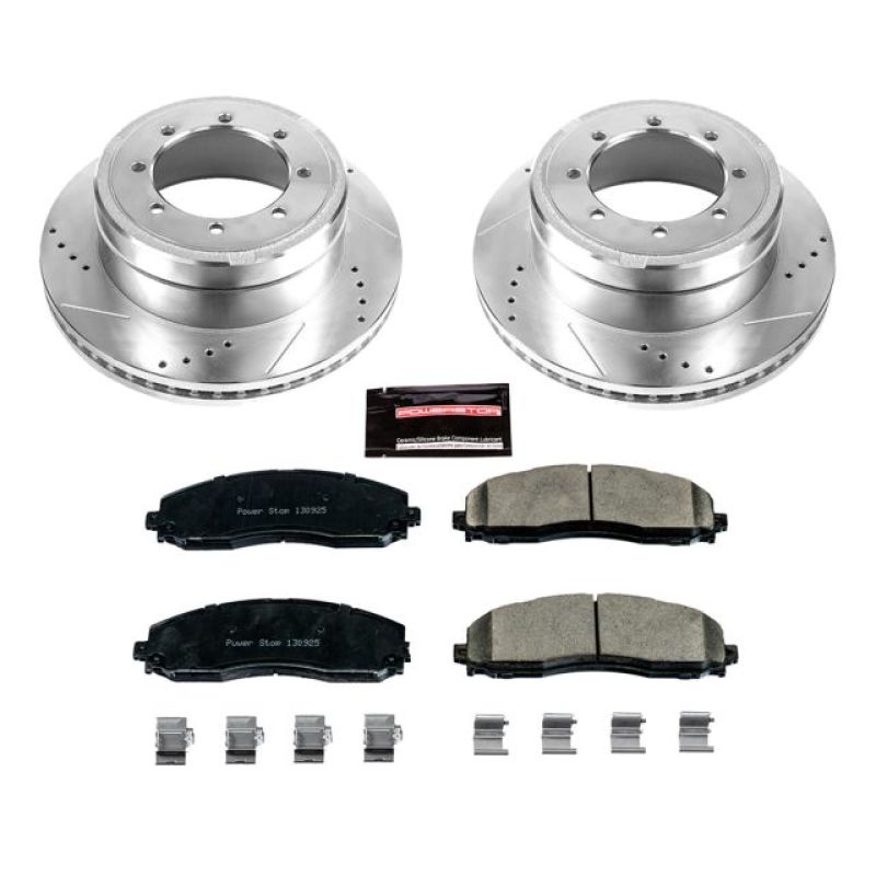 PSB Evolution Drill/Slot Rotor - Power Stop 13-16 Ford F-450 Super Duty Rear Z23 Evolution Brake Kit