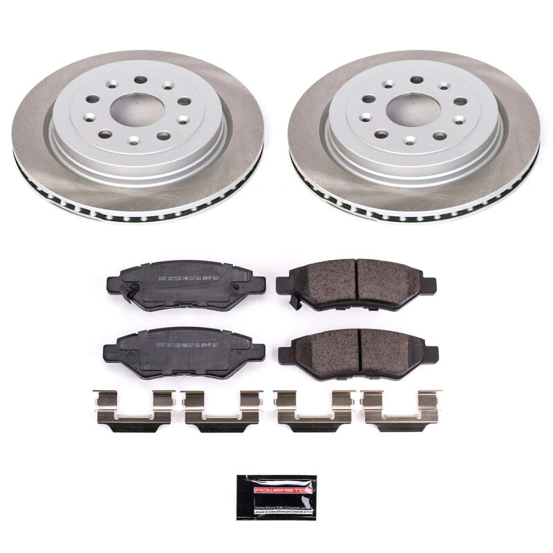 PSB Semi-Coated Rotor Kits - Power Stop 10-15 Chevrolet Camaro Rear Semi-Coated Rotor Kit