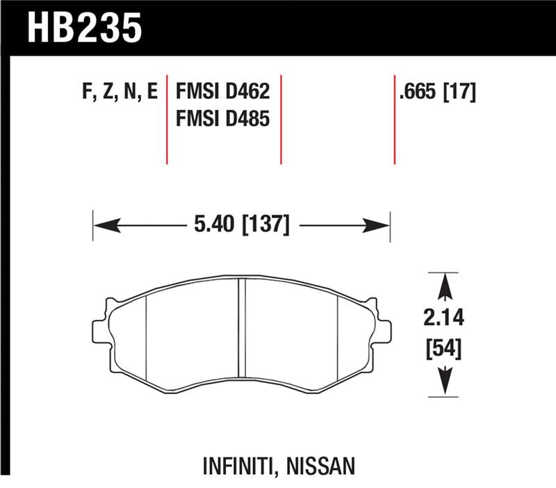 HAWK HPS Brake Pad Sets - Hawk 91-96 Infiniti G20/ Nissan 240SX/ Sentra HPS Street Front Brake Pads