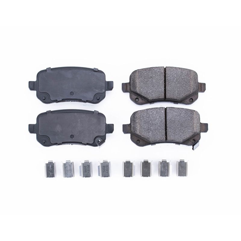 PSB Z17 Evolution Brake Pads - Power Stop 08-12 Chrysler Town & Country Rear Z17 Evolution Ceramic Brake Pads w/Hardware