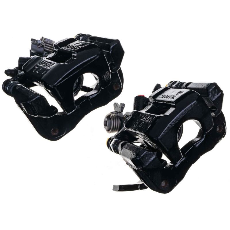 PSB Black Calipers - Power Stop 06-11 Acura CSX Rear Black Caliper - Pair w/Bracket