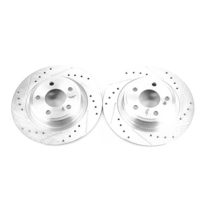 PSB Evolution Drill/Slot Rotor - Power Stop 17-18 Mercedes-Benz SLC300 Rear Evolution Drilled & Slotted Rotors - Pair