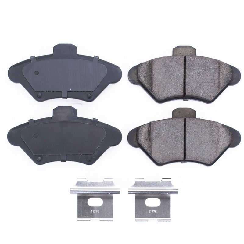 PSB Z17 Evolution Brake Pads - Power Stop 94-98 Ford Mustang Front Z17 Evolution Ceramic Brake Pads w/Hardware