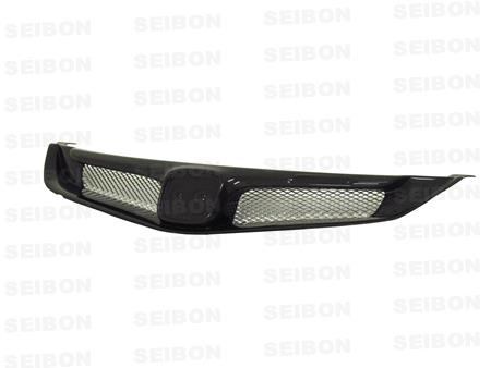 SEI Grilles - Seibon 06-10 Honda Civic 4Dr JDM / Acura CSX MG-Style Carbon Fiber Grill