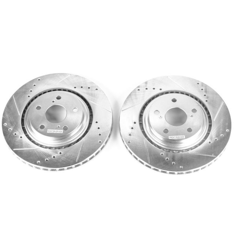 PSB Evolution Drill/Slot Rotor - Power Stop 15-17 Lexus NX200t Front Evolution Drilled & Slotted Rotors - Pair