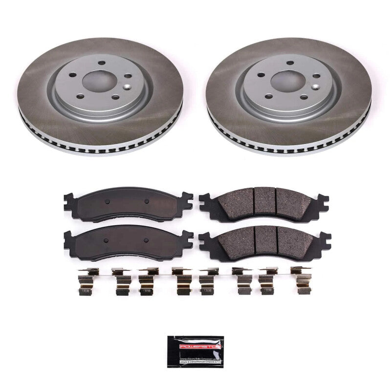 PSB Semi-Coated Rotor Kits - Power Stop 11-12 Ford Taurus Front Semi-Coated Rotor Kit