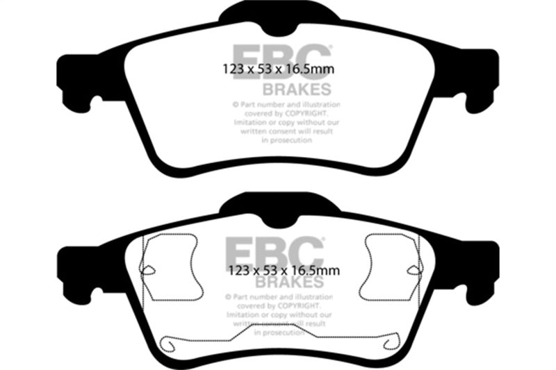 EBC Ultimax2 Brake Pad Sets - EBC 03-05 Mazda 3 2.0 Ultimax2 Rear Brake Pads