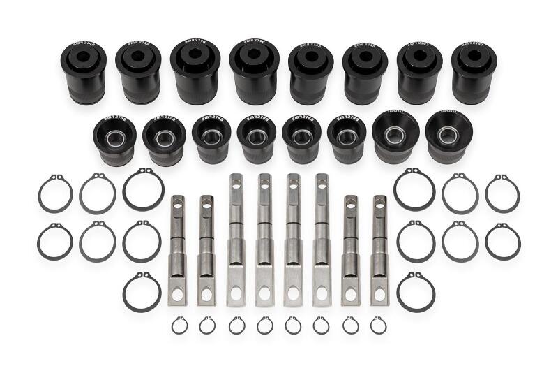 BMR Control Arm Bushing Kits - BMR 14-19 Chevrolet Corvette C7 Front & Rear Control Arm Bearing Kit - Black Anodized