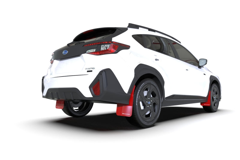 RAL UR Red Flap/Wht Logo - Rally Armor 24-26 Subaru Crosstrek Red UR Mud Flap White Logo