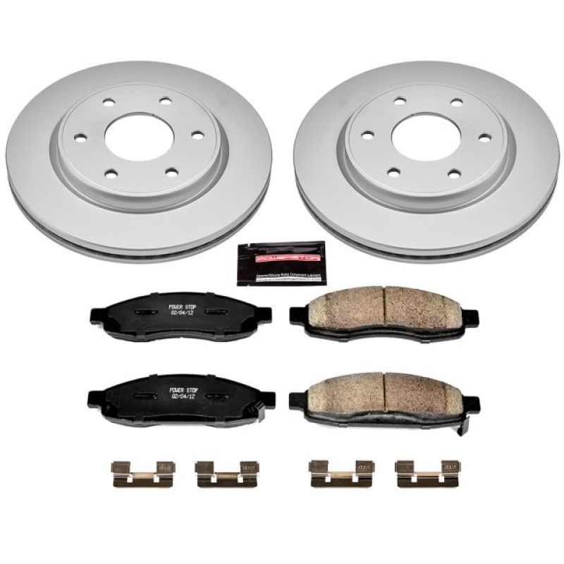 PSB Z17 Evolution Coated Kit - Power Stop 05-07 Infiniti QX56 Front Z17 Evolution Geomet Coated Brake Kit