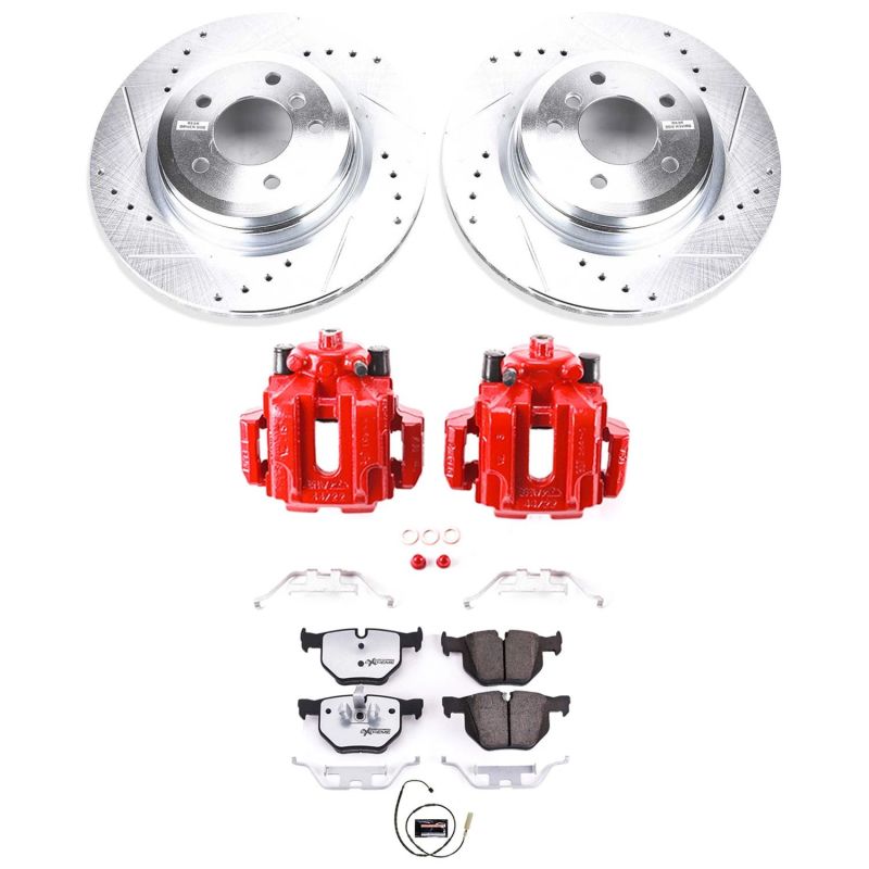PSB Z26 Street Kit w/Cals - Power Stop 11-13 BMW 335i Rear Z26 Street Warrior Brake Kit w/Calipers