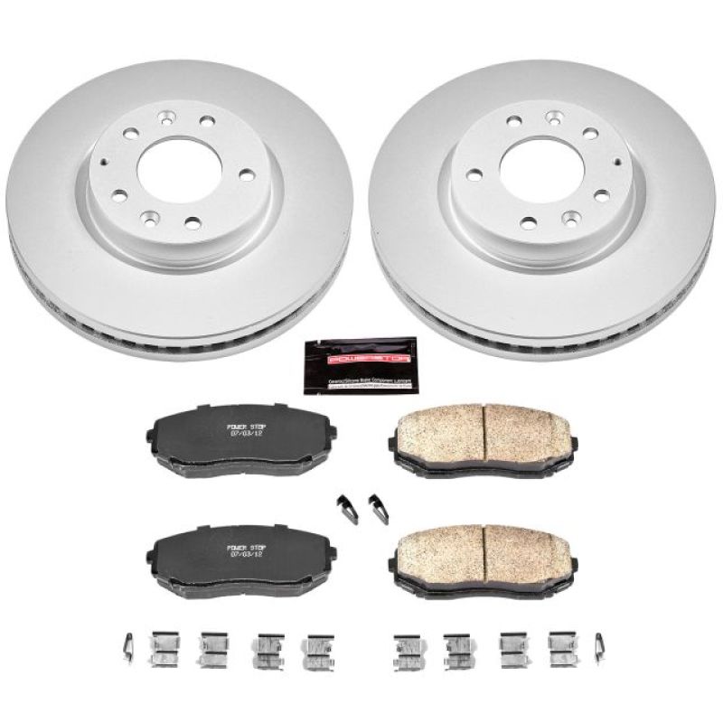 PSB Z17 Evolution Coated Kit - Power Stop 07-12 Mazda CX-7 Front Z17 Evolution Geomet Coated Brake Kit