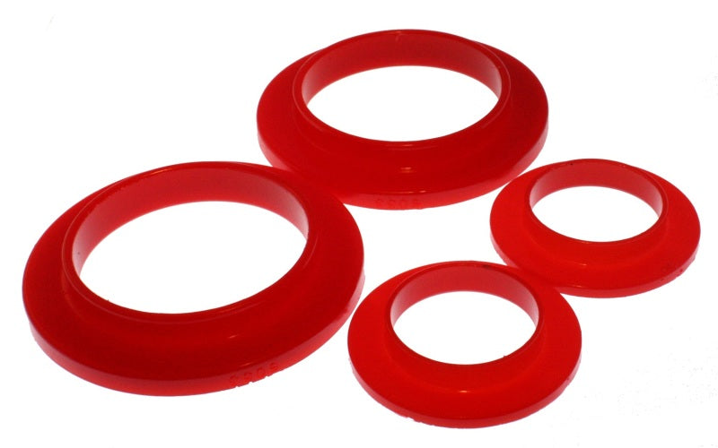 ES Spring Isolators - Red - Energy Suspension 79-04 Ford Mustang SVO Red Rear Spring Upper & Lower Isolator Set
