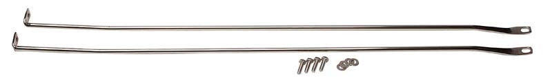 KEN Suspension Strut - Kentrol 97-06 Jeep Wrangler TJ Strut Rod Kit - Polished Silver