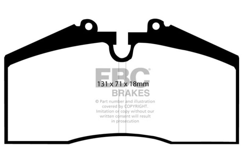 EBC Yellowstuff Brake Pad Sets - EBC 96-98 Porsche 911 (993) 3.6 Carrera 4S Yellowstuff Rear Brake Pads