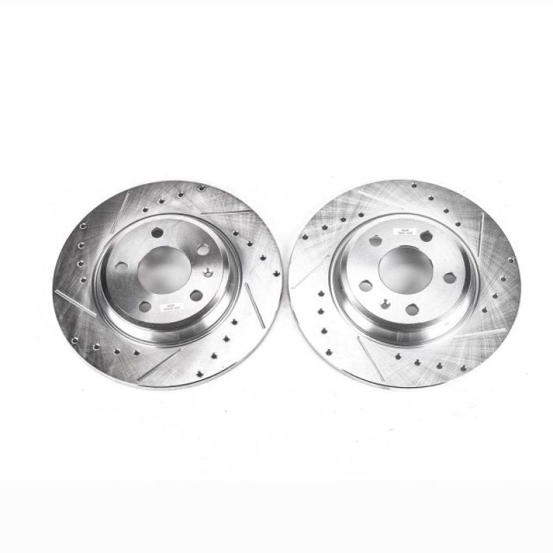 PSB Evolution Drill/Slot Rotor - Power Stop 09-19 Audi A4 Rear Evolution Drilled & Slotted Rotors - Pair