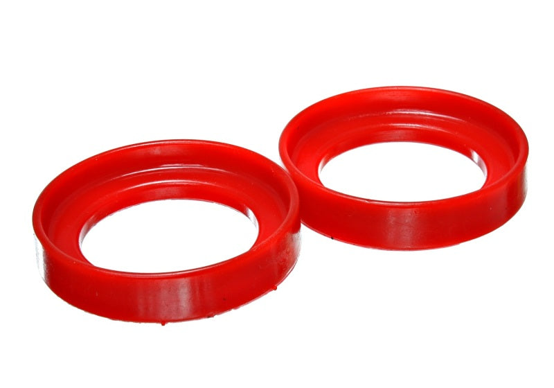ES Spring Isolators - Red - Energy Suspension 96-00 Honda Civic/CRX / 99-00 Honda Civic Si Red Front Coil Spring Isolator Set