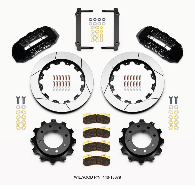 WIL TX6R Brake Kit - Wilwood TX6R Rear Kit 16.00in Black 1999-2010 GM Trk 2500 HD 4.84 Cntr