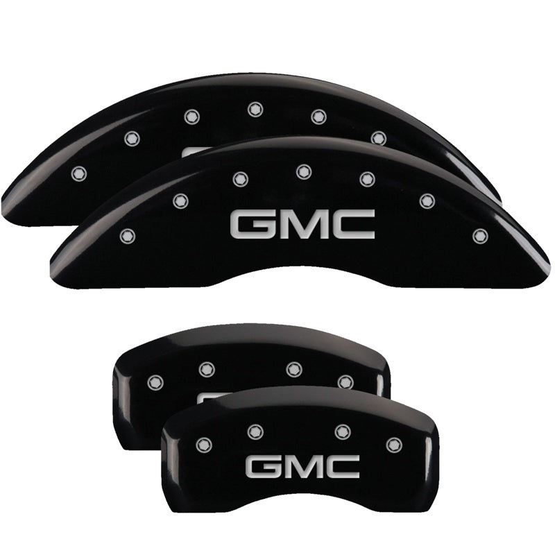 MGP Caliper Covers 4 Logo - MGP 4 Caliper Covers Engraved Front & Rear GMC Black finish silver ch