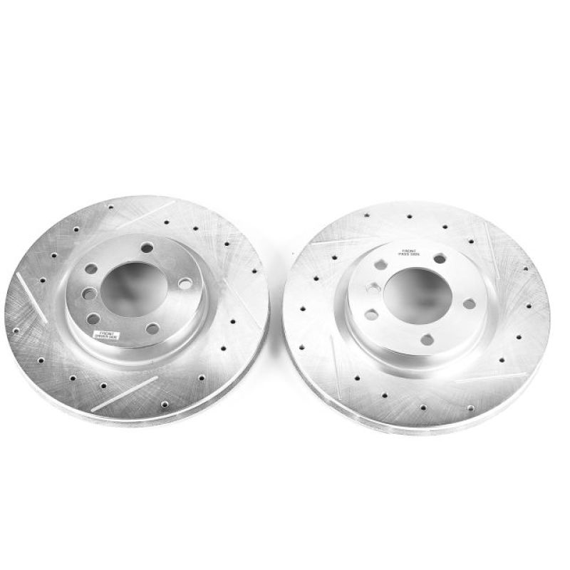 PSB Evolution Drill/Slot Rotor - Power Stop 95-99 BMW M3 Front Evolution Drilled & Slotted Rotors - Pair