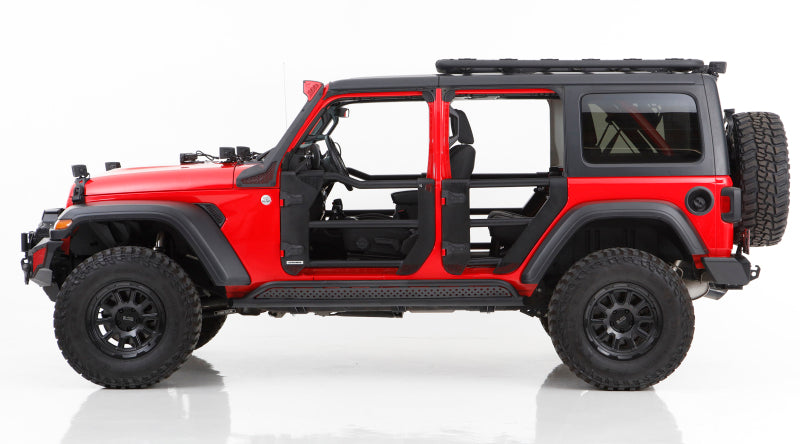 GOR Frame Mount Sliders - Go Rhino 18-20 Jeep Wrangler JLU JL Frame Mount Sliders