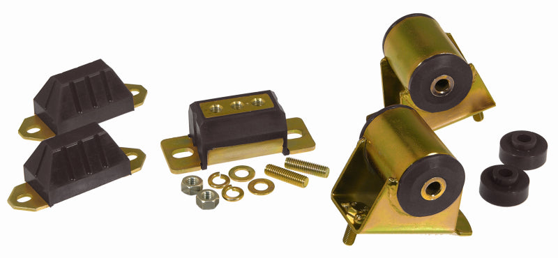 PRO Drivetrain Mounts - Blk - Prothane 87-96 Jeep YJ Drivetrain Kit - Black
