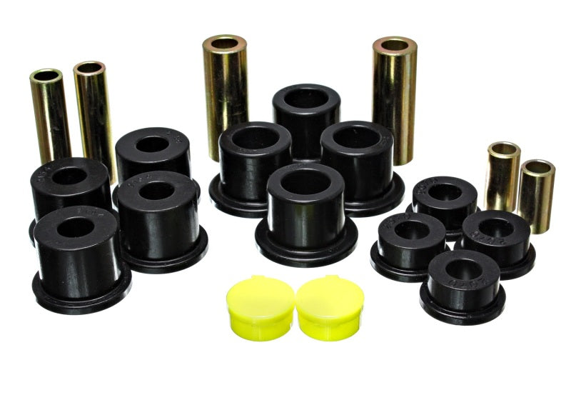 ES Spring/Shackle Bush - Black - Energy Suspension 94-97 Ford F Super Duty Black Leaf Spring Bushing Set