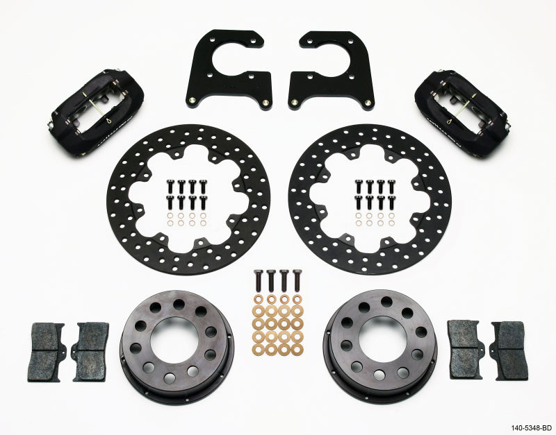 WIL Dynalite Brake Kit - Wilwood Forged Dynalite Rear Drag Kit Drilled Rotor M-W/Lamb Ends .690in Studs