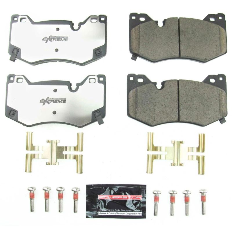 PSB Z26 Extreme Brake Pads - Power Stop 2020 Chevrolet Corvette Front Z26 Extreme Street Brake Pads w/Hardware