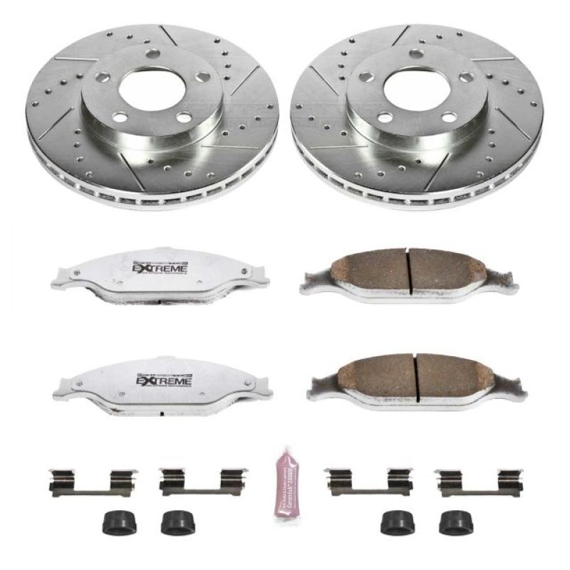 PSB Z26 Street Warrior Kit - Power Stop 99-04 Ford Mustang Front Z26 Street Warrior Brake Kit