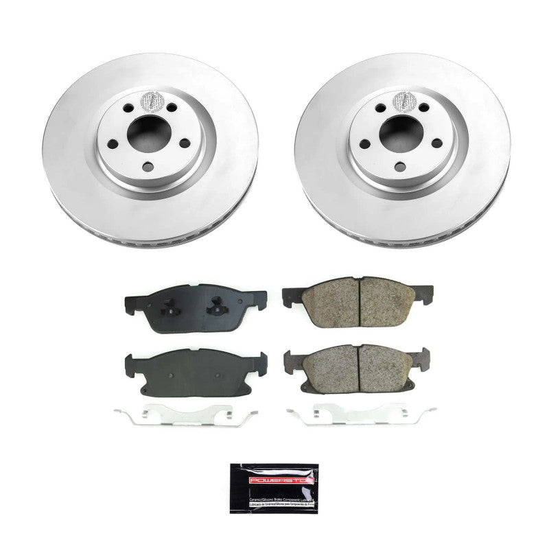 PSB Z17 Evolution Coated Kit - Power Stop 17-20 Lincoln Continental Front Z17 Coated Brake Kit