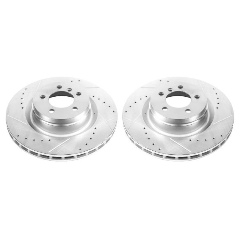 PSB Evolution Drill/Slot Rotor - Power Stop 06-12 Land Rover Range Rover Front Evolution Drilled & Slotted Rotors - Pair