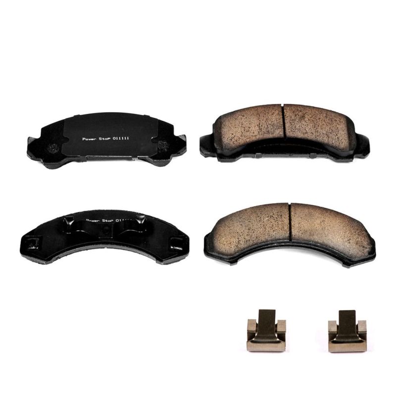 PSB Z17 Evolution Brake Pads - Power Stop 87-97 Ford Aerostar Front Z17 Evolution Ceramic Brake Pads w/Hardware