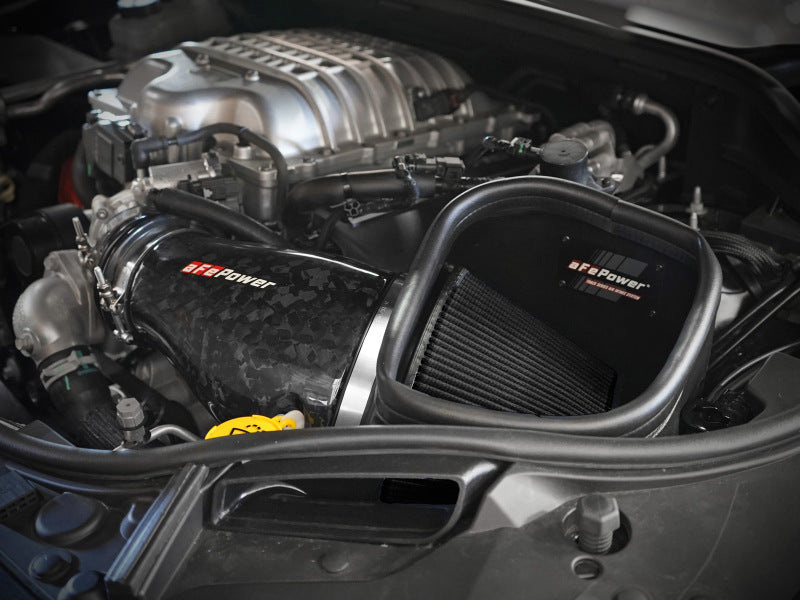 AFE Track Series Intake - aFe 2021 Dodge Durango SRT Hellcat Track Series Carbon Fiber Cold Air Intake System w/ Pro 5R Filter