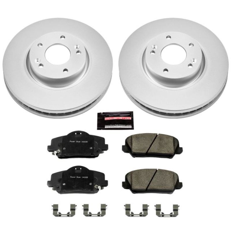 PSB Z17 Evolution Coated Kit - Power Stop 14-17 Kia Forte5 Front Z17 Evolution Geomet Coated Brake Kit