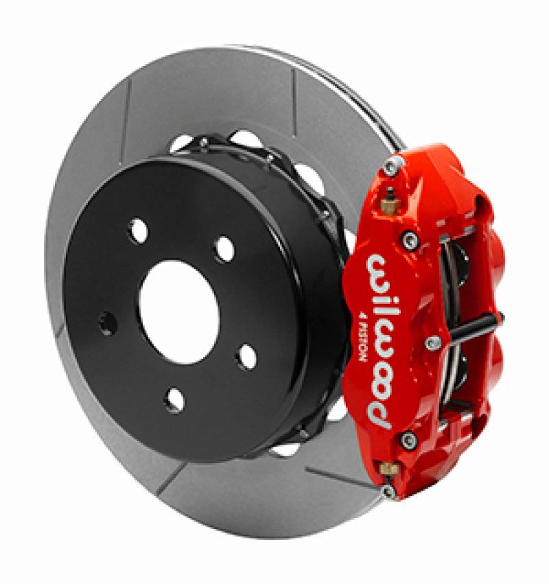 WIL Superlite Brake Kit - Wilwood 2020+ Jeep Gladiator (JT) Narrow Superlite 4R Rear Slotted Brake Kit 14.00in Red w/ Lines