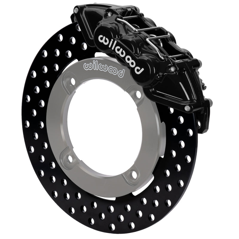WIL UTV Big Brake Kits - Wilwood 19-22 Honda Talon 1000 Black 6-Piston Front Kit 11.25in - Drilled Rotors