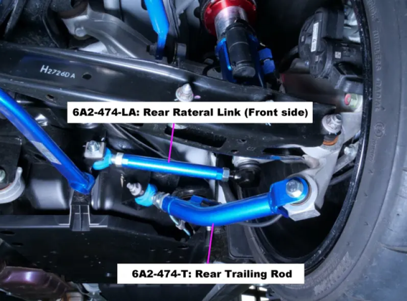 CUS Lateral Rods - Cusco 2022+ Subaru WRX / 2018+ Subaru Crosstrek Adjustable Rear Trailing Rod Set