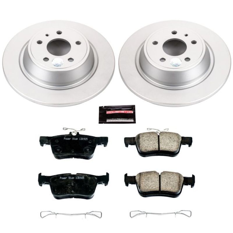 PSB Z17 Evolution Coated Kit - Power Stop 13-19 Ford Fusion Rear Z17 Evolution Geomet Coated Brake Kit