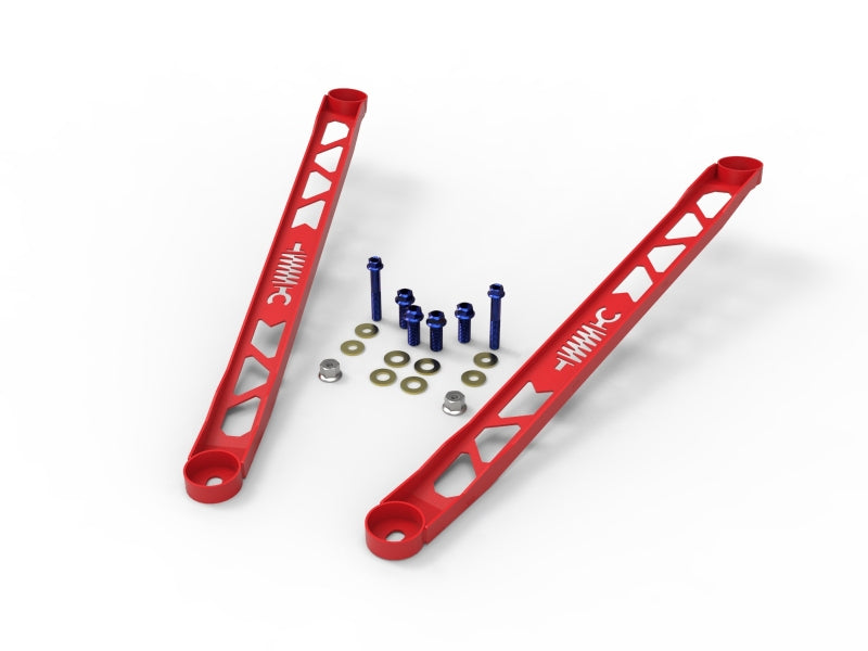 AFE Strut Braces - aFe CONTROL 304 Stainless Steel Front Suspension Strut Brace Red - Toyota GR Supra (A90) 20-21