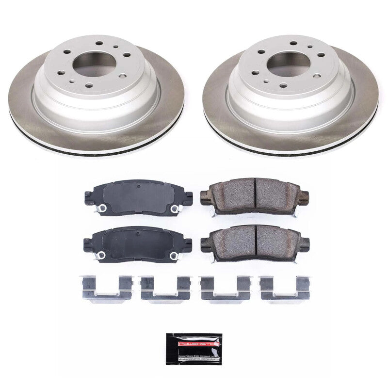 PSB Semi-Coated Rotor Kits - Power Stop 05-09 Saab 9-7x Rear Semi-Coated Rotor Kit