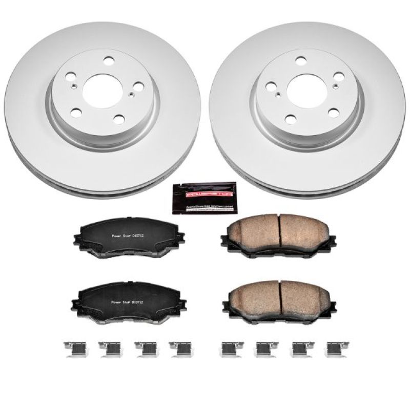 PSB Z17 Evolution Coated Kit - Power Stop 09-10 Pontiac Vibe Front Z17 Evolution Geomet Coated Brake Kit