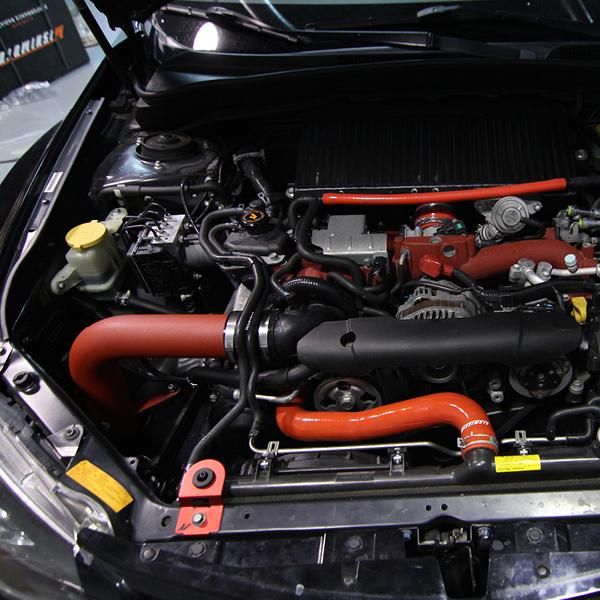 MM Air Intakes - Mishimoto 08+ Subaru WRX/STi Performance Cold Air Intake Kit - Wrinkle Red
