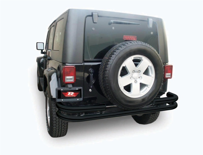 RAM Tubular Bumpers - Rampage 2007-2018 Jeep Wrangler(JK) Double Tube Rear Bumper - Black