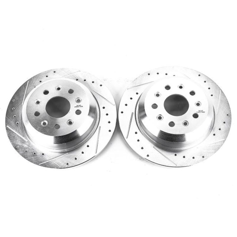 PSB Evolution Drill/Slot Rotor - Power Stop 18-19 Jeep Wrangler Rear Evolution Drilled & Slotted Rotors - Pair