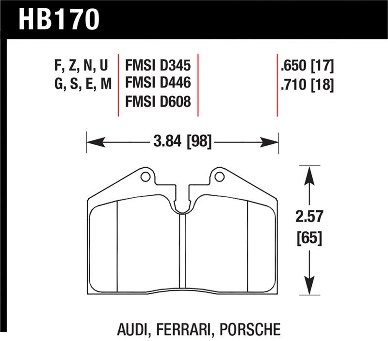 HAWK Ceramic Brake Pad Sets - Hawk 89-95 Ferrari 348 GTB/GTS Front/Rear / 89-94 Porsche 911 3.6L Front / 87-89 Porsche 911 3.3L Fr