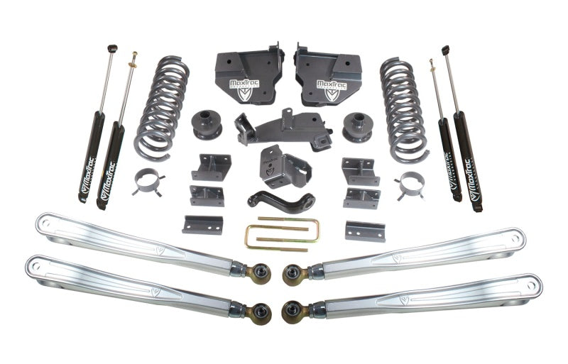 MXT 4-Link Arms & Brackets - MaxTrac 14-18 RAM 2500 4WD 4in/1in MaxPro Coil Lift Kit w/4-Link Arms & MaxTrac Shocks