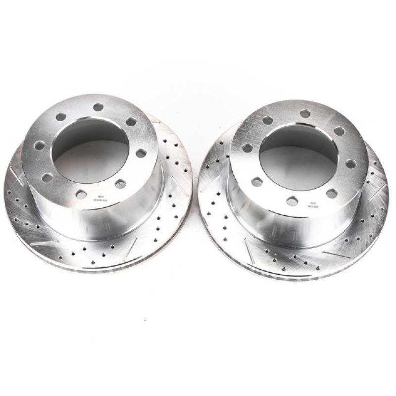 PSB Evolution Drill/Slot Rotor - Power Stop 03-08 Chevrolet Express 3500 Rear Evolution Drilled & Slotted Rotors - Pair